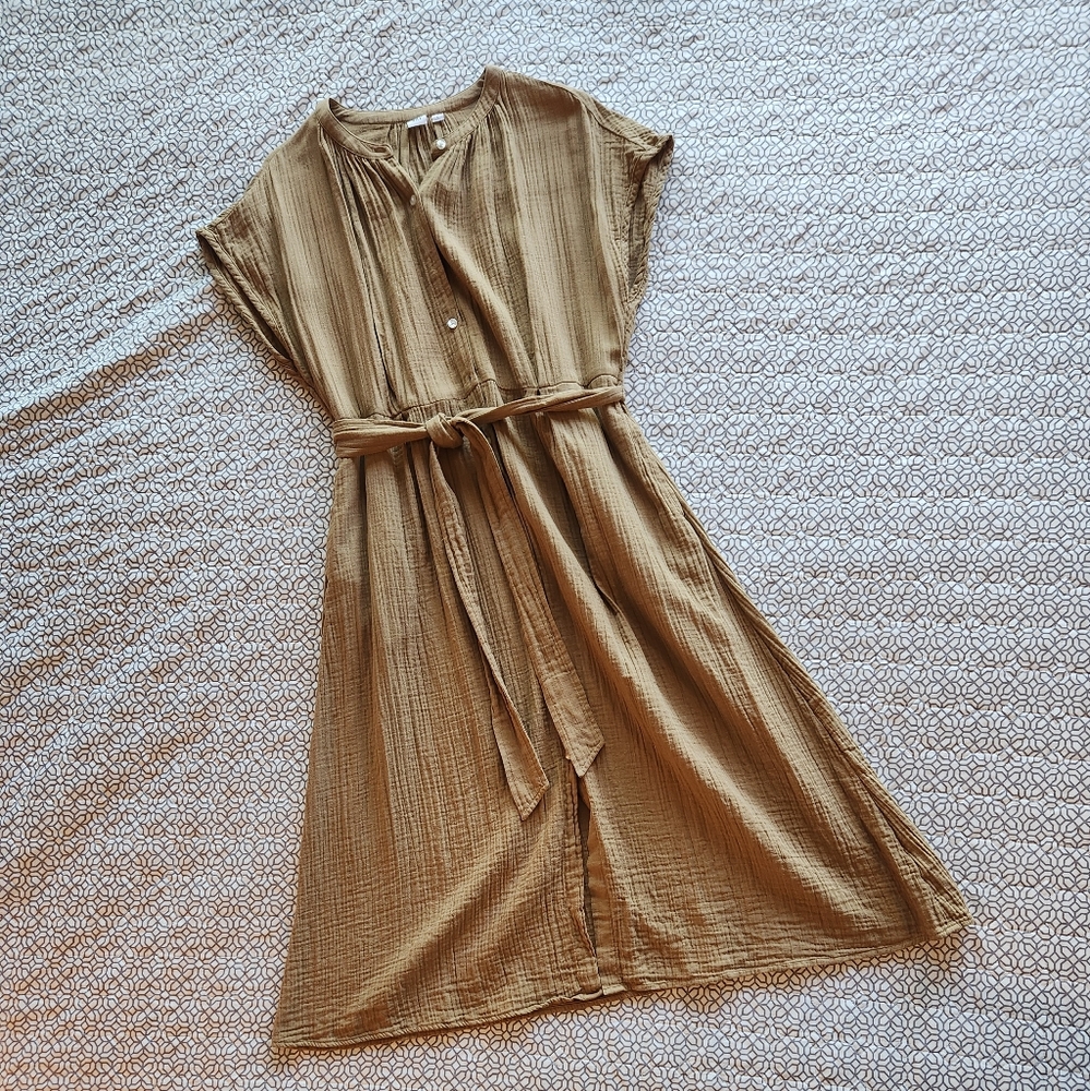 Gap Gauze Midi Shirtdress